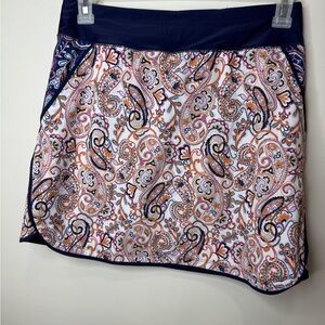 Land's End Sz 6Skort Skirt Paisley Print Tennis Golf Activewear Womens  swim